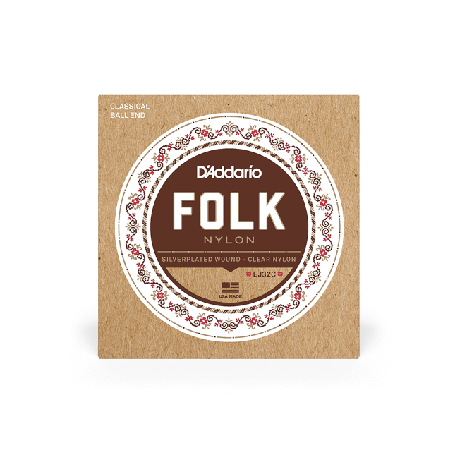 D'Addario Folk Nylon Classical Guitar