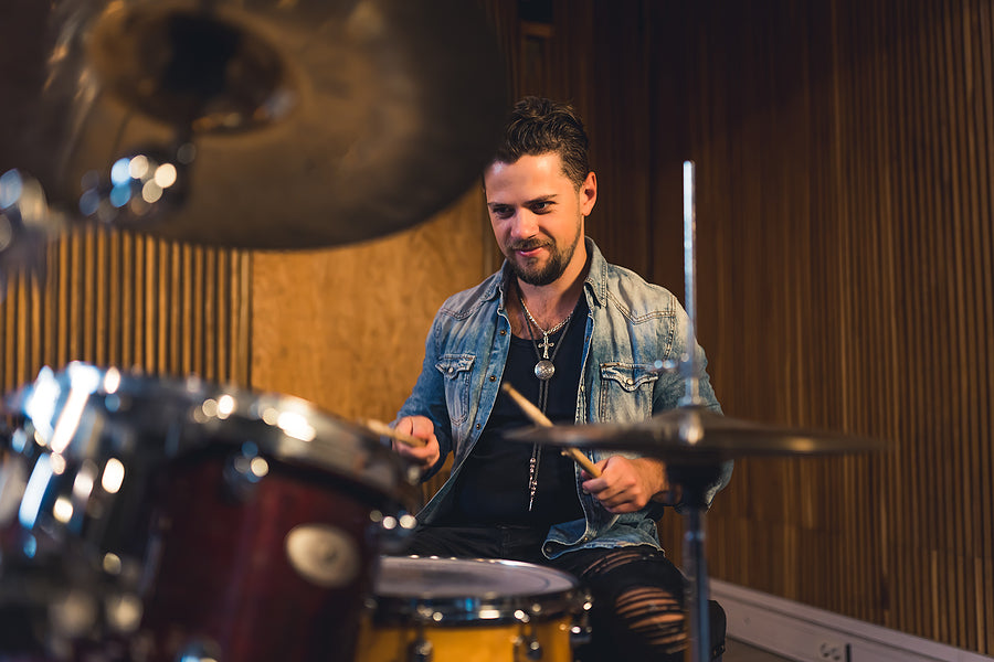 Musician Playing Drums