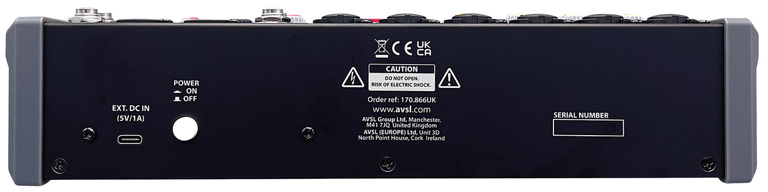 Citronic CMA-series Compact Mixers with DSP, USB Play/Record/PC and Bluetooth