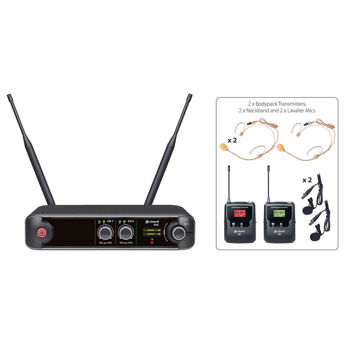 Chord XU series UHF Microphone System (2 Channel)