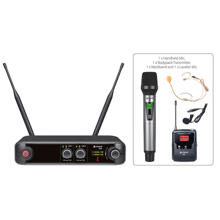 Chord XU series UHF Microphone System (2 Channel)