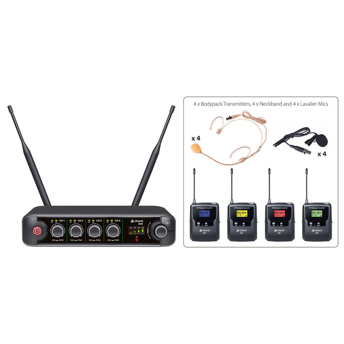 Chord XU series UHF Microphone System (4 Channel)