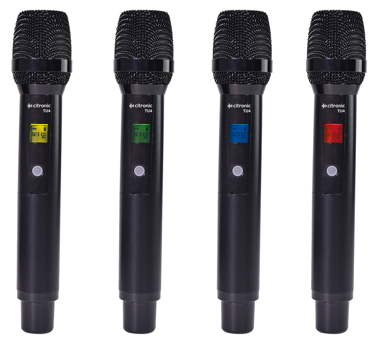 Citronic TU-series PLL Tuneable UHF Wireless Microphone System (4 channel)