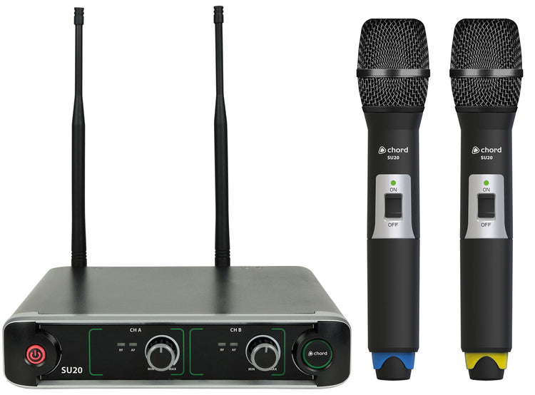 Chord SU20 Compact Dual UHF Microphone Sets