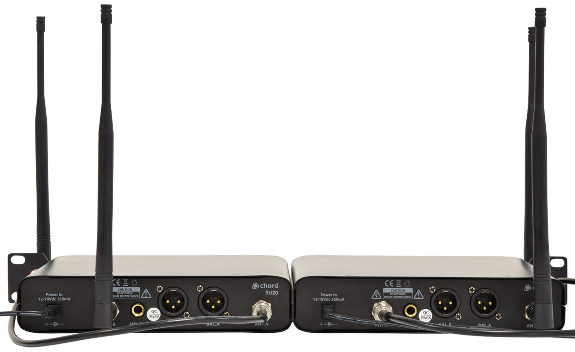 Chord SU20 Compact Dual UHF Microphone Sets