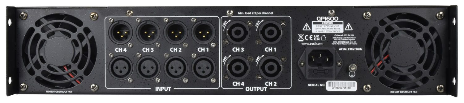 Citronic QP Series Quad Power Amplifiers