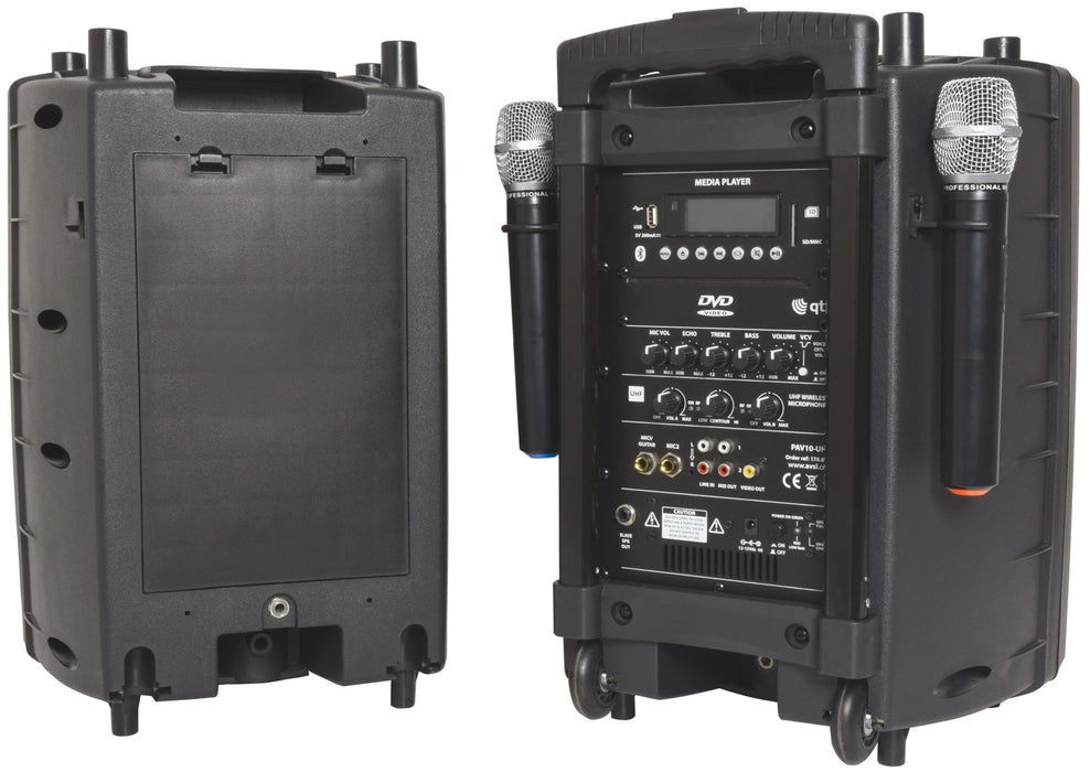 QTX PAV Portable PA Set with UHF Mics, Bluetooth® & DVD