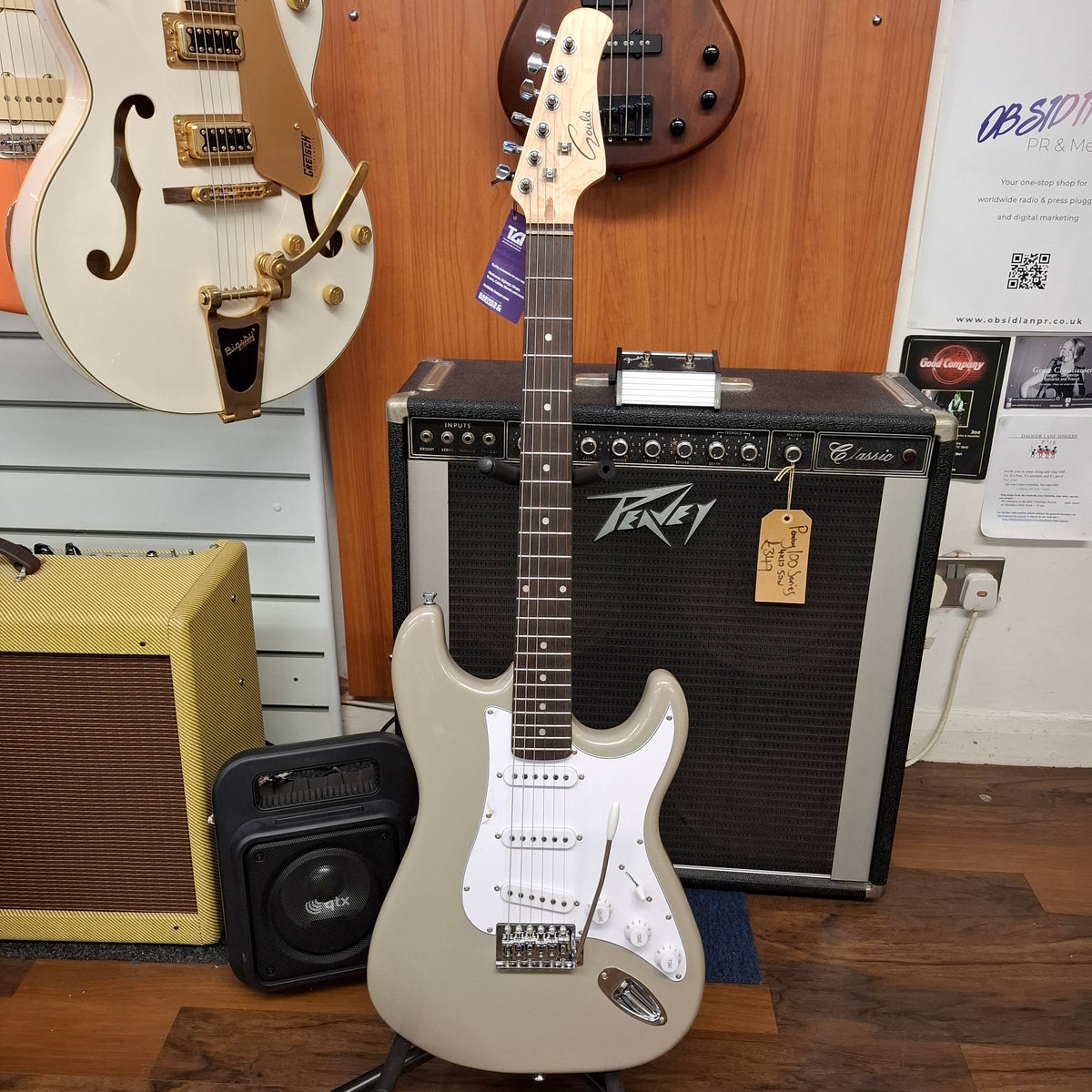 Gould ST Style Metallic Inca Silver Electric Guitar — Gough & Davy