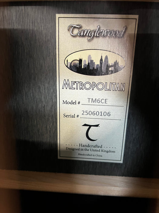 Tanglewood Metropolitan Series TM6CE Electro Acoustic Guitar