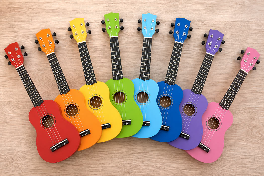 Coloured Soprano Ukuleles