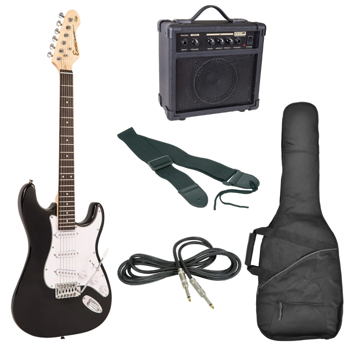 Encore Blaster E60 Strat Style Electric Guitar Bundle
