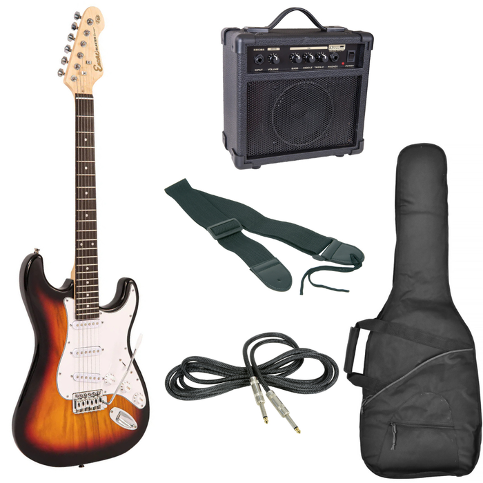 Encore Blaster E60 Strat Style Electric Guitar Bundle