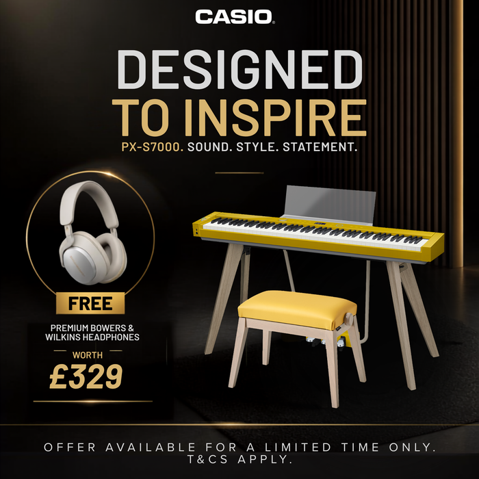 Casio PX-S7000 Digial Piano and Free Matching Stool and Bowers & Wilkins Premium Headphones