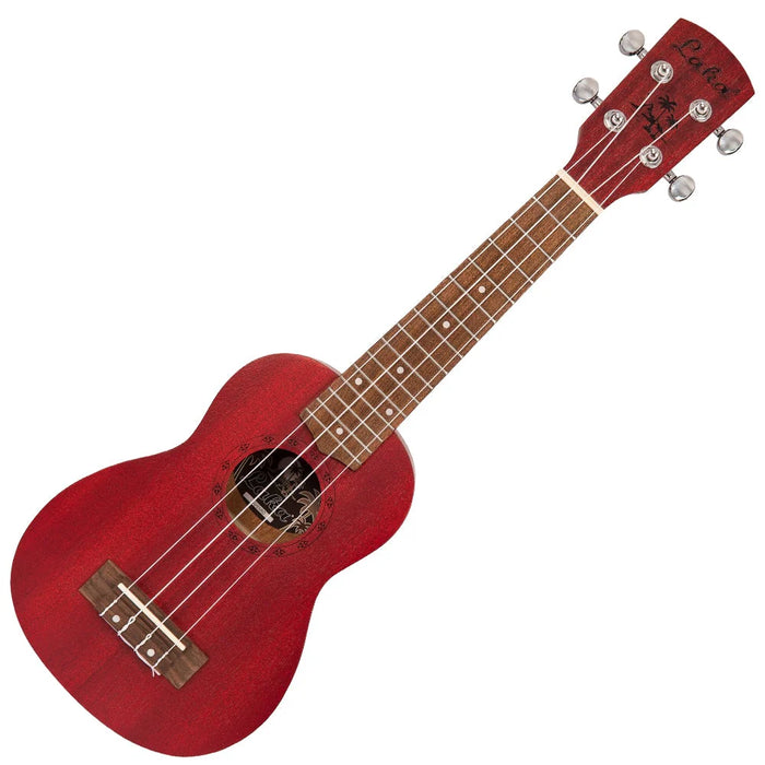 Laka Sapele Series Soprano Ukulele - Rustic Red