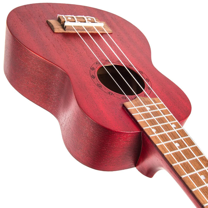 Laka Sapele Series Soprano Ukulele - Rustic Red