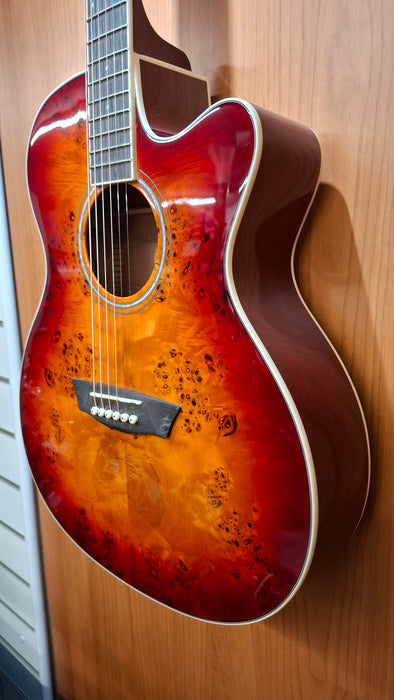 Washburn DFBACE Deep Forest Burl ACE Grand Auditorium Electro Acoustic Guitar