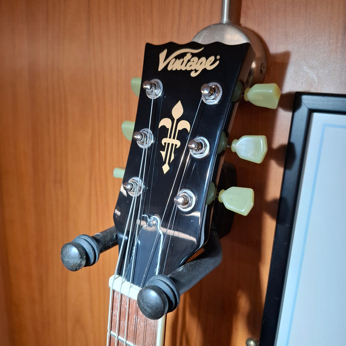 Vintage V100P ReIssued Electric Guitar ~ Boulevard Black