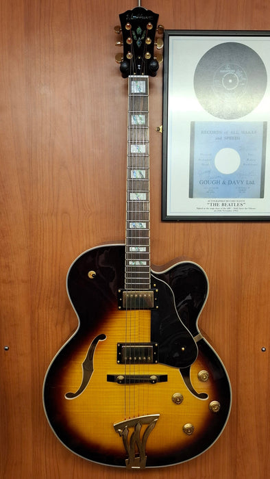 Second Hand Washburn J5 Hollow Body Tobacco Sunburst Electric Guitar