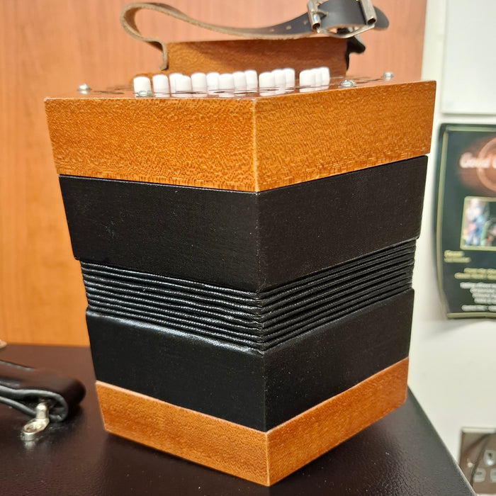 Second Hand Brown Concertina With Gig Bag