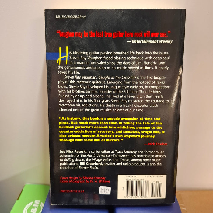 Second Hand Stevie Ray Vanghan Caught in the Crossfire Book by Joe Nick Patiski and Bill Crawford