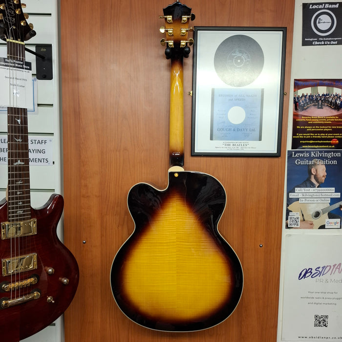 Second Hand Washburn J5 Hollow Body Tobacco Sunburst Electric Guitar