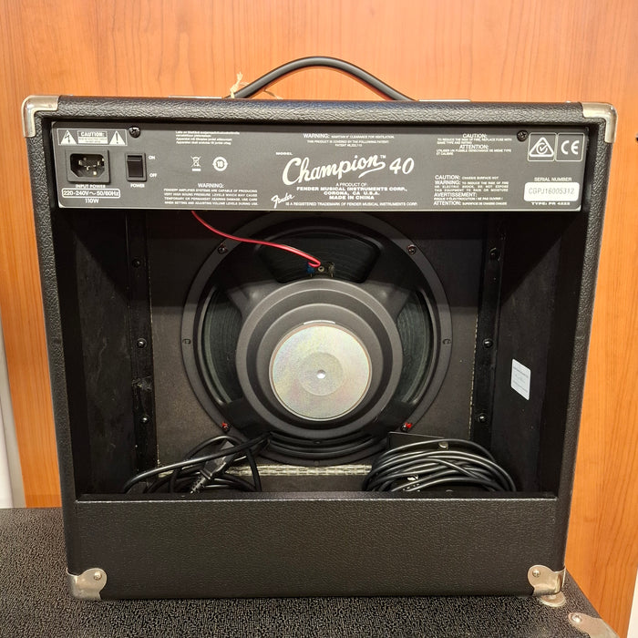 Second Hand Fender Champion 40 Electric Guitar Amplifier