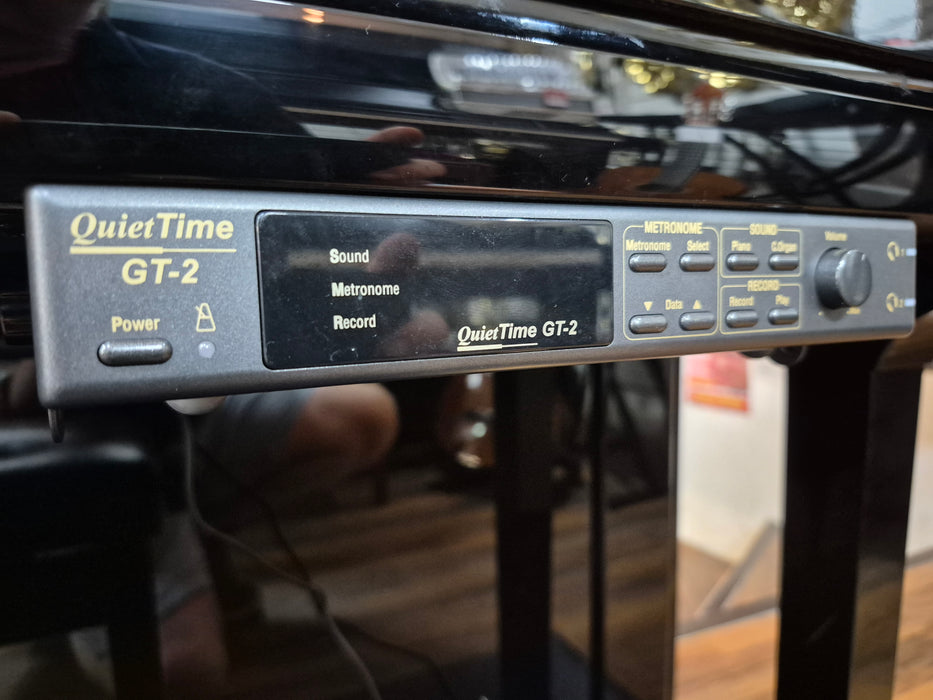 Second Hand Yamaha U3  upright piano with quiet time system for use with headphones.