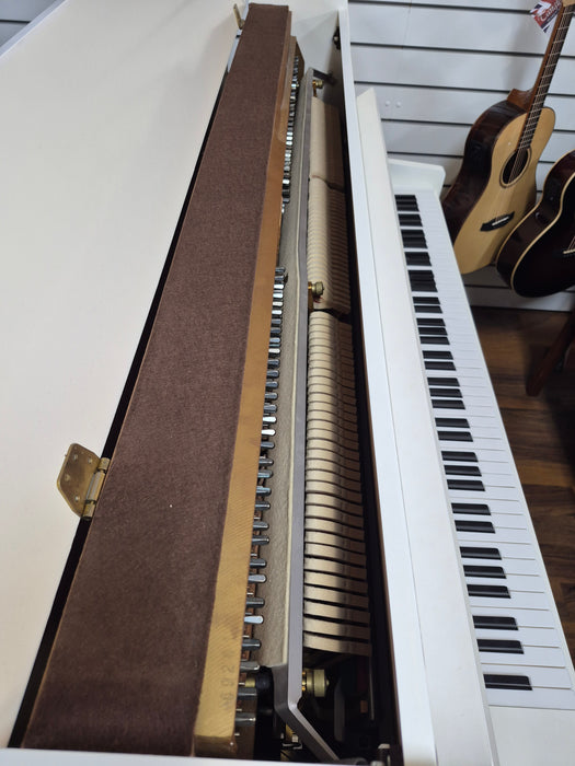 Second Hand Fazer upright piano in satin white