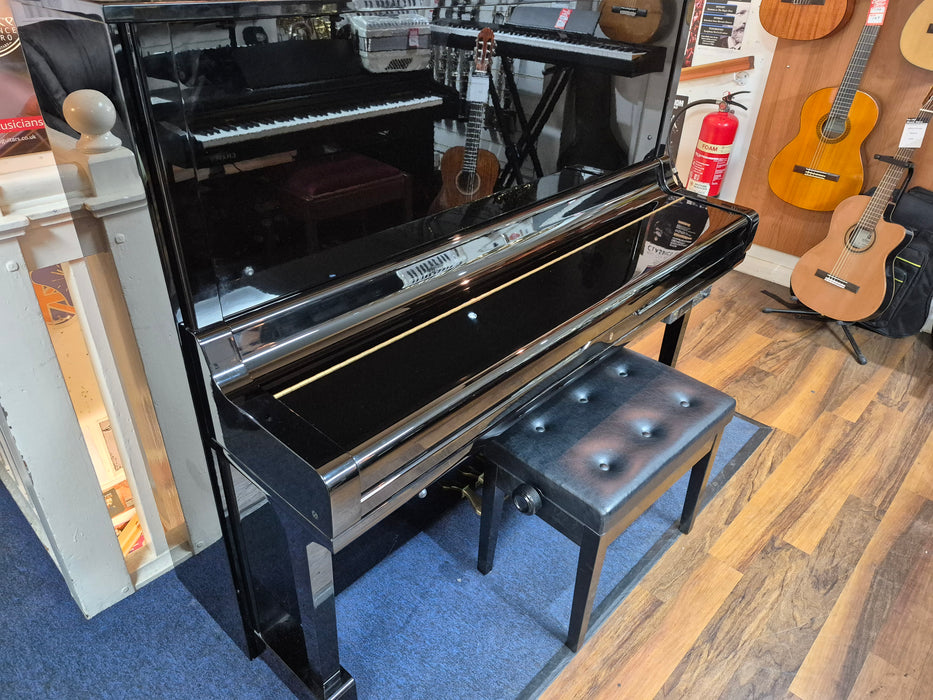 Second Hand Yamaha U3  upright piano with quiet time system for use with headphones.