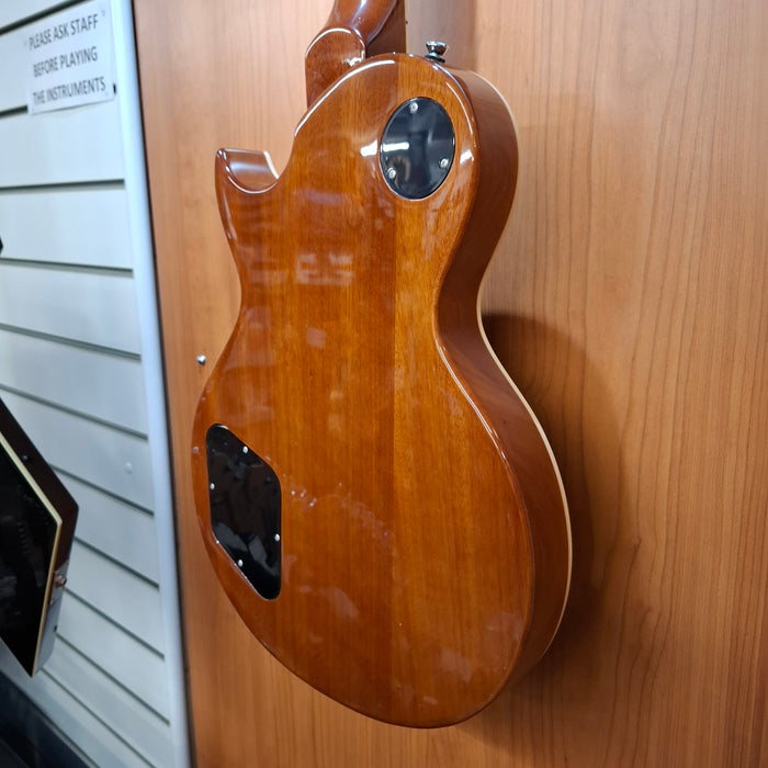 Vintage V100P ReIssued Electric Guitar ~ Natural Mahogany