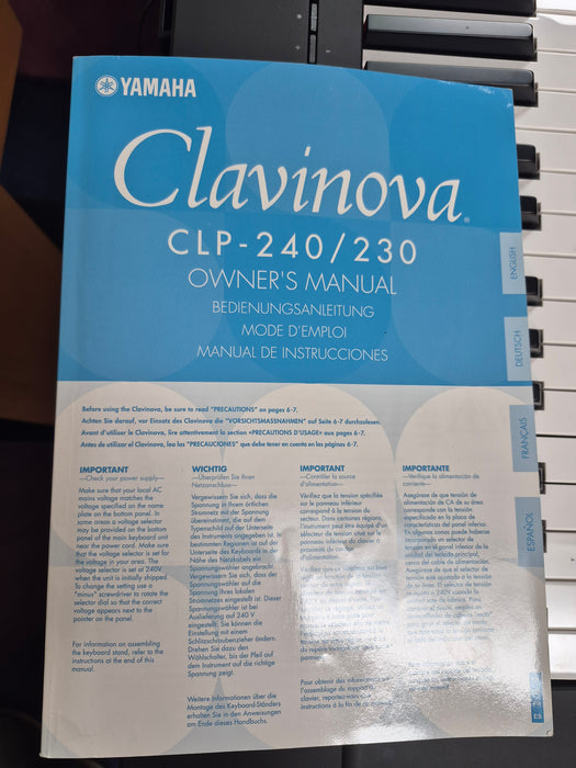 Second Hand Yamaha CLP240 Digital Piano (mahogany satin)