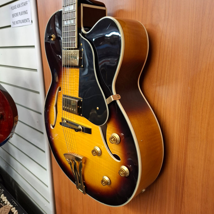 Second Hand Washburn J5 Hollow Body Tobacco Sunburst Electric Guitar