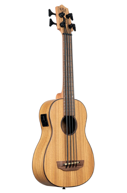 Kala Zebrawood Acoustic-Electric U•BASS UBASS-ZEB-FS