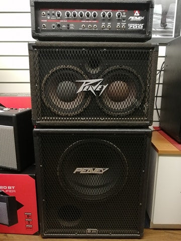 Second Hand Peavey Firebass Amplifier and Speaker Cabinets including Sub