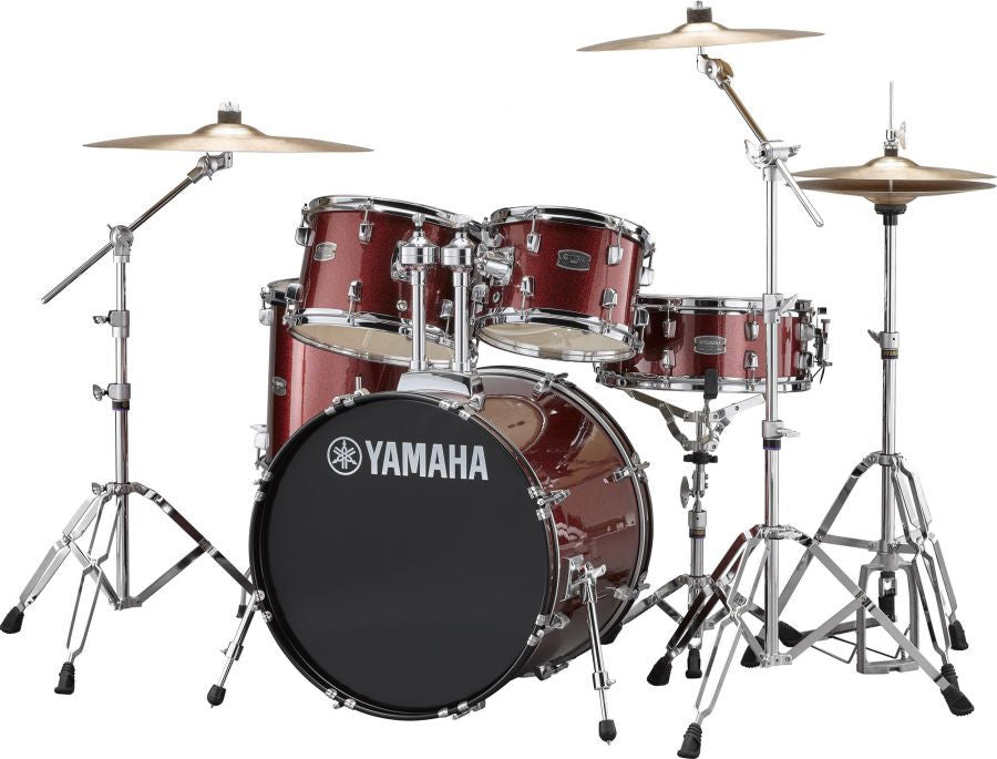 Yamaha Rydeen Drum Kit With 20" Kick Drum & Cymbals  dark red
