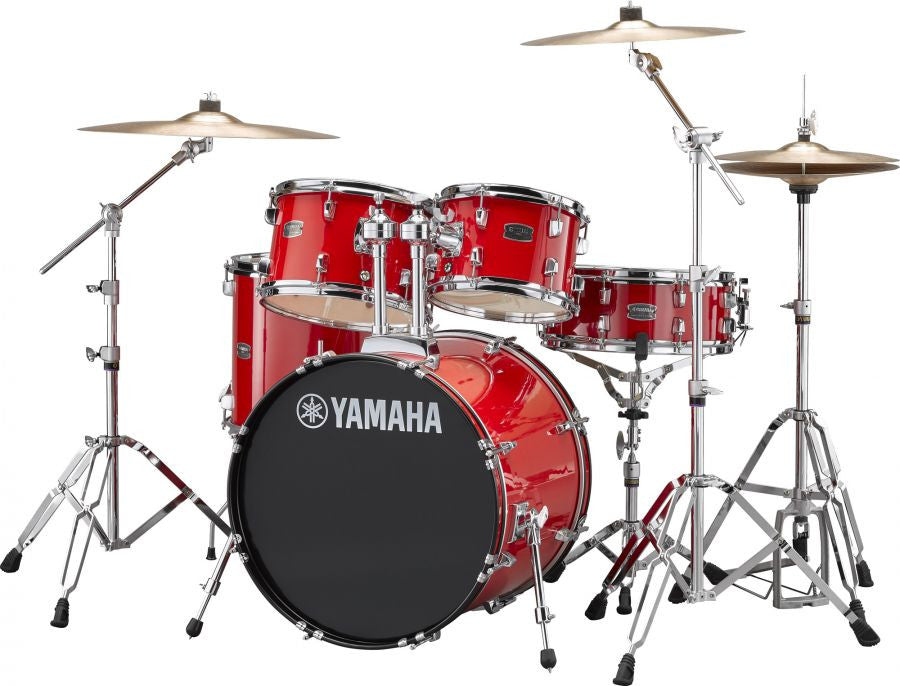 Yamaha Rydeen Drum Kit With 20" Kick Drum & Cymbals  red