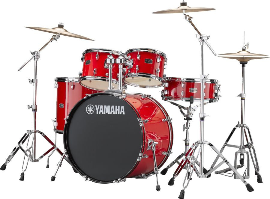 Yamaha Rydeen Drum Kit With 22" Kick Drum & Cymbals red