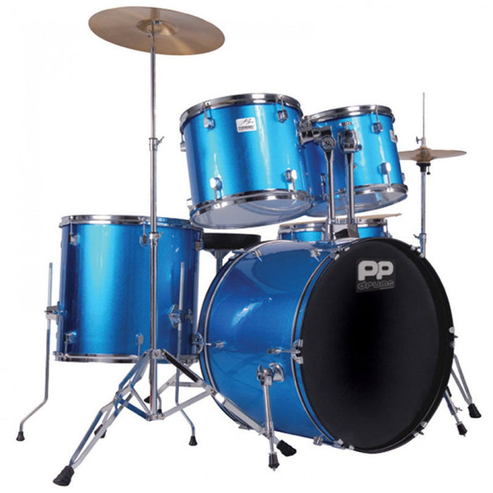PP Drums PP250 5-Piece Drum Kit Outfit blue