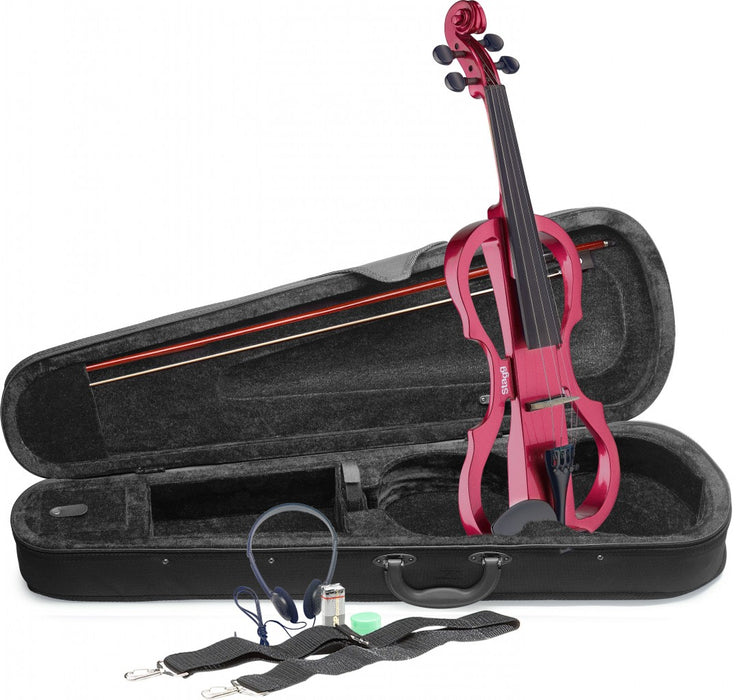 Stagg Electric Violin Outfit metallic red